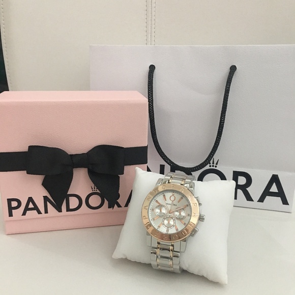 PANDORA Luxurious Designer Watch // Silver - Rose Gold //